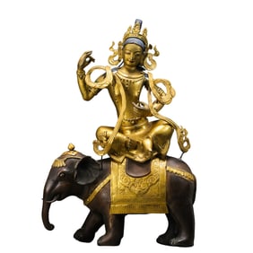Chinese Ming Dynasty Gilded Bronze Seated Buddha