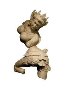 11th Century White Marble Flying Goddess