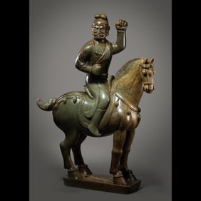 Chinese Han Dynasty Jade Horseman