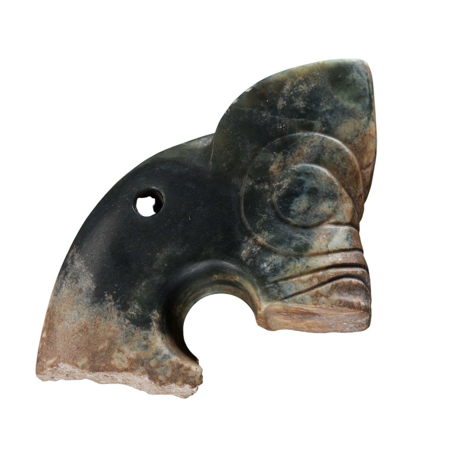 Jade Pig Dragon of Hongshan Culture, Hongshan Period, China: H. 7.5 cm. W. 9.5 cm. Weight. 400.7 gram.