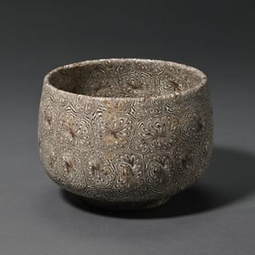 Chinese Tang Dynasty black and white twisted glaze bowl