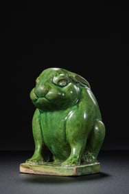 Chinese Tang Dynasty Green Glaze Rabbit