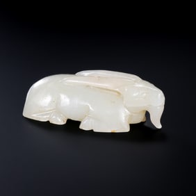 Chinese Han Dynasty Jade Sheep