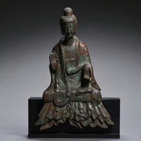 Bronze Seated Buddha Statue from the Northern Wei Dynasty, China