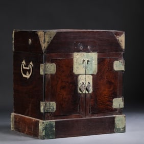 Old Chinese mahogany box from the Qing Dynasty