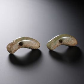 A pair of jade cicadas from the Hongshan culture of China's Hongshan period