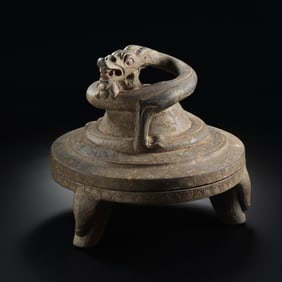 Chinese Tang Dynasty Bluestone Dragon-shaped Inkstone