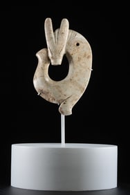 Chinese Neolithic Hongshan Culture Chicken Bone White Jade Pig Dragon