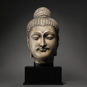 A Gandhara Buddha head from China, 2nd century AD