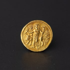 ndo-Greek Kushan 8 Gram Gold Dinar Coin