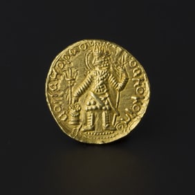KUSHAN EMPIRE Vasudeva I, Gold Coin Dinar [Ø2.2cm, 8gram]