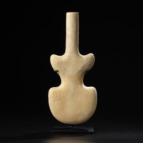 Antique Near Eastern Bactrian Marble Type Stone Female Idol [10 x 23cm, 1kg]