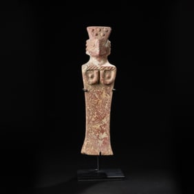Near Eastern Jasper Stone Idol Female Figurine [5.5 x 22.5cm, 933gram]