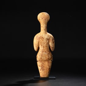Bactrian Marble Deity Woman Sculpture Statue [7.5 x 24cm, 795gram]