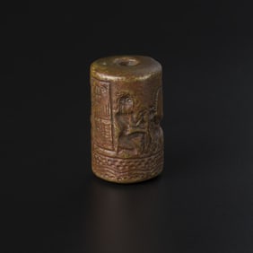 Bactrian Bronze Carved Cylinder Seal [2.1 x 3.5cm, 88gram]