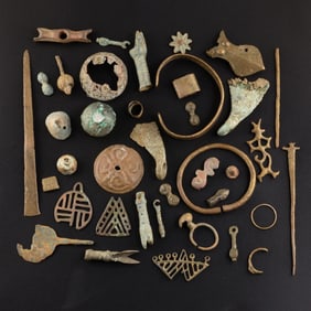 Collection of Ancient Bronze and Iron Artifacts Roman and Medieval Periods [232 gram]