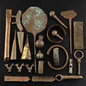 Collection of Ancient Bronze and Iron Artifacts Roman and Medieval Periods [459 gram]