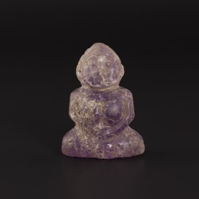 Near Eastern BactrianAmethyst Idol goddess deity Pendant [4.9 x 3.6cm, 41gram]