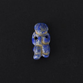 Ancient Egyptian Lapis Lazuli ShabitiAmulet Pendant [1 x 2.1cm, 2gram]