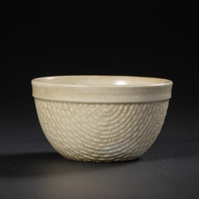 Chinese Tang Dynasty white porcelain bamboo-patterned bowl