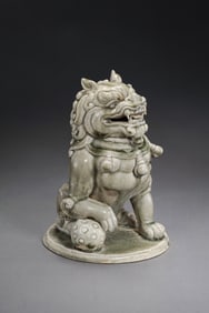 Chinese Sui Dynasty Xiangzhou Kiln Celadon Seated Lion