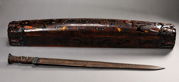 Chinese Warring States Period Inlaid Gold and Silver Sword