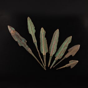 Lot of Ancient Luristan Near Eastern Bronze Arrowheads [7pcs, 95gram]
