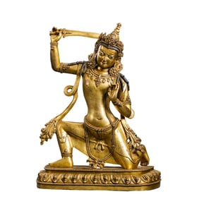 Chinese Ming Dynasty gilt bronze Buddha statue