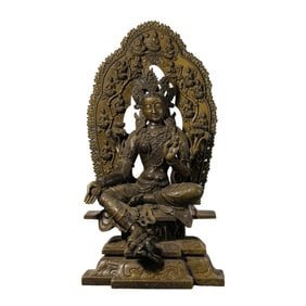 Chinese Ming Dynasty Alloy Bronze Seated Buddha