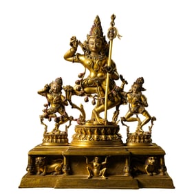 Chinese Ming Dynasty gilt bronze Buddha statue