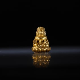 Chinese Ming Dynasty Pure Golden Wealth God Buddha