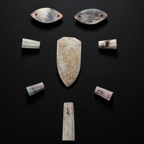 A group of Chinese jade artifacts from the Warring States Period