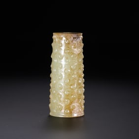 Chinese Warring States Period Jade Horse with Cloud Pattern