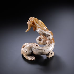 Chinese Han Dynasty Jade Auspicious Beasts