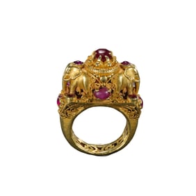 Ancient Persian culture pure gold ring