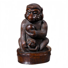Chinese Qing Dynasty wood carvings of generations of nobles