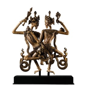 Gilded bronze statue of the corpse of Lin Tuo from the Qing Dynasty, China