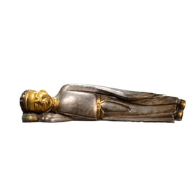 Ancient Chinese gilded reclining Buddha