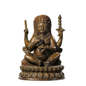 Chinese Ming Dynasty Alloy Bronze Seated Buddha