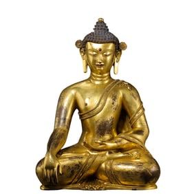 Chinese Ming Dynasty Alloy Bronze Seated Buddha