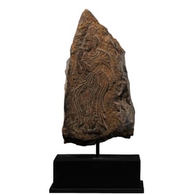 Chinese Tang Dynasty Bluestone Buddha Statue