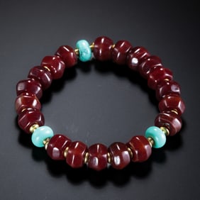 Chinese Warring States Period Red Agate Bracelet