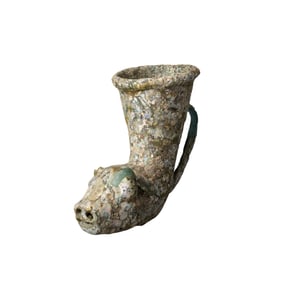 Ancient Roman Glass Rhyton Drinking Vessel