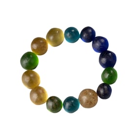 Antique Multicolor Glass Chess (Shatranj) Pieces – 14pcs