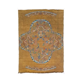 Chinese Qing Dynasty Qianlong period sun and moon pattern court dress dragon robe material