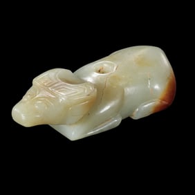 Chinese Han Dynasty Jade Ox