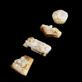 A set of Chinese Han Dynasty jade sword ornaments