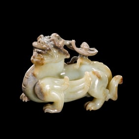 Chinese Han Dynasty Jade Auspicious Beasts