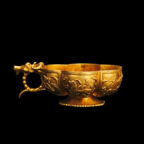 Chinese Tang Dynasty pure gold cup