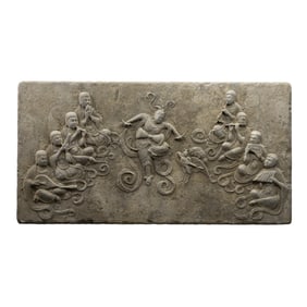 Chinese Tang Dynasty Bluestone Buddha Plate